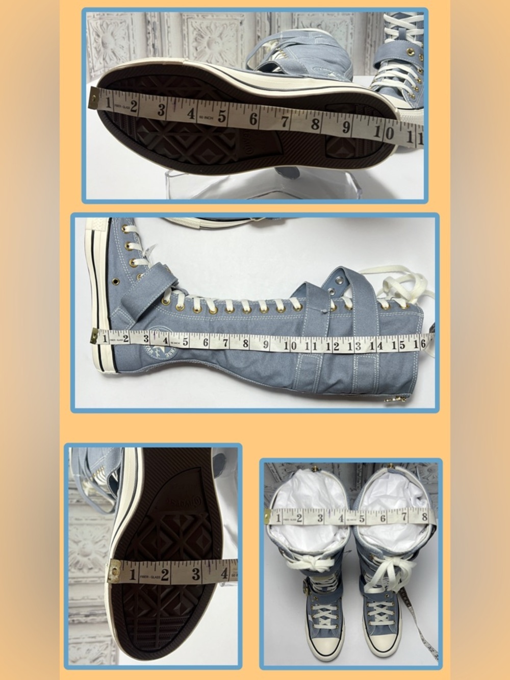 Converse Chuck Taylor XXHi Buckle Hi Shoes Women 7.5 Men 5.5 
Blue|White Rare! - Picture 15 of 17